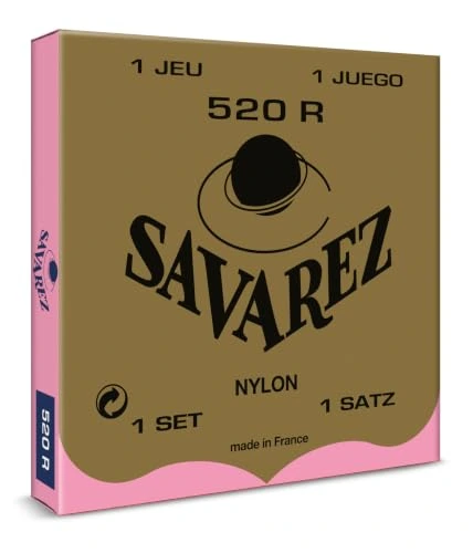Savarez 520R pour guitare classique — Emballage du jeu de cordes correspondant à la référence.