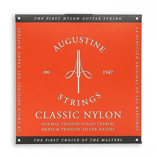 Augustine Classic Nylon Red Label — Emballage du jeu de cordes correspondant à la référence.