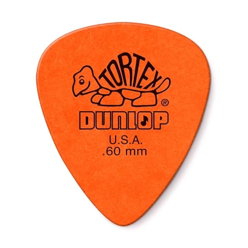 Dunlop Tortex Standard 0,60 mm — 12 — Vue de détail d’un médiator ; le conditionnement est indiqué séparément.