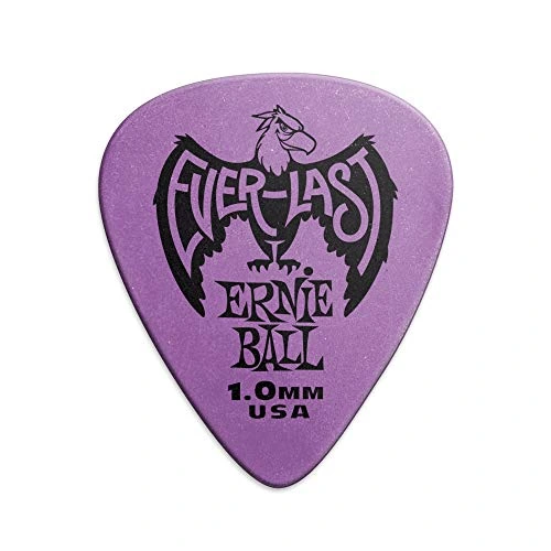 Ernie Ball Everlast 1,00 mm — 12 — Vue de détail d’un médiator ; le conditionnement est indiqué séparément.