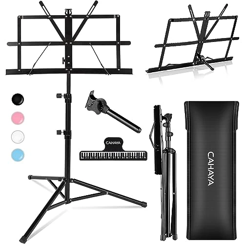 CAHAYA, pupitre pliable 2 en 1 — Configurations et accessoires du pupitre 2 en 1, sans instruments.
