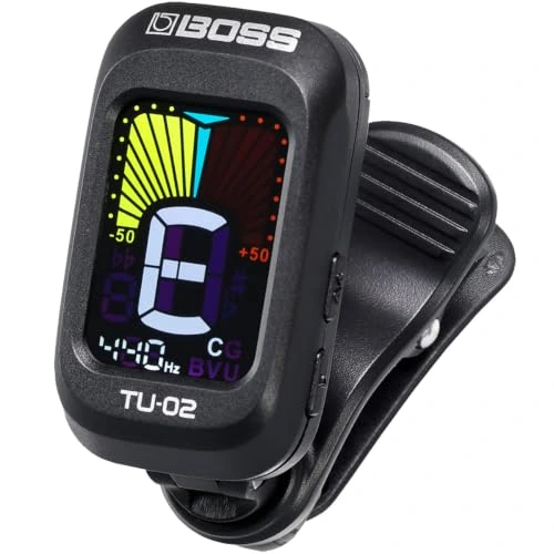 BOSS TU-02 chromatique à pince — Photo de la référence sélectionnée, issue des informations produit. Les accessoires ne sont inclus que lorsqu’ils sont explicitement décrits.